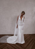 Kendall Crepe - Edmonton - Made with Love - Novelle Bridal Shop- wedding dress