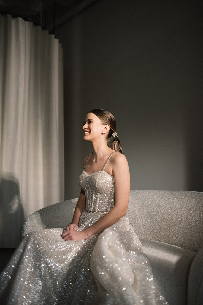 anastasia grey silver dress Monique Lhuillier Designs Gown for 'Fifty Shades Darker'