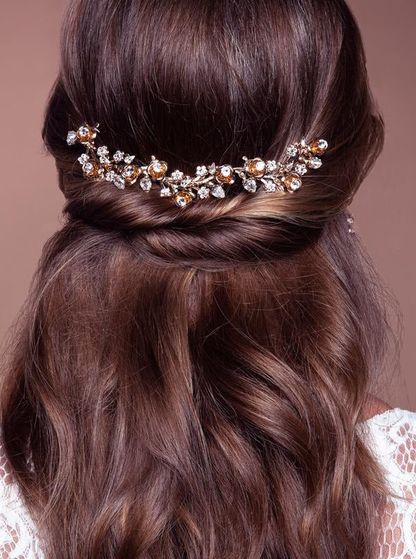 Elizabeth Bower - Sakura Rose Garland Comb - accessories - Novelle Bridal Shop