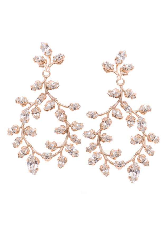 Elizabeth Bower Vine Crystal Earrings | Novelle Bridal Shop ...