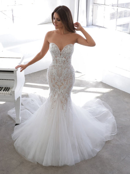 Sample Sale  Two-Piece Flower Lace Tulle Layered Wedding Dress